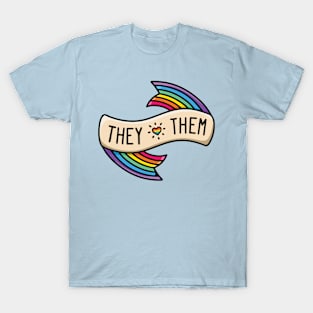 Pronoun Badge They/Them T-Shirt